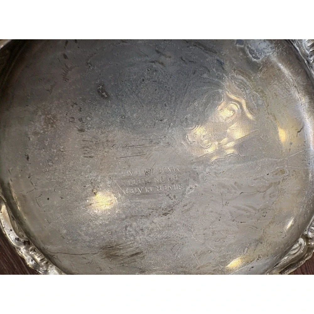 Vintage Silver Plated Coaster 4 Inch Diameter Made In Italy Set Of 2